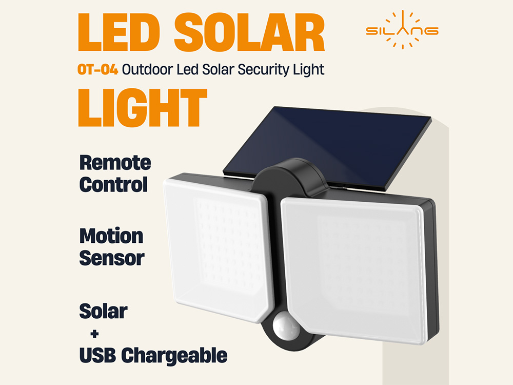 New OT-04 Outdoor LED Solar Security Light